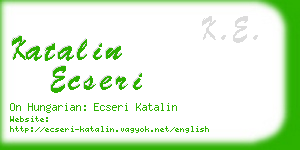 katalin ecseri business card